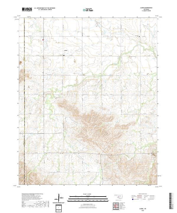 US Topo 7.5-minute map for Alden OK