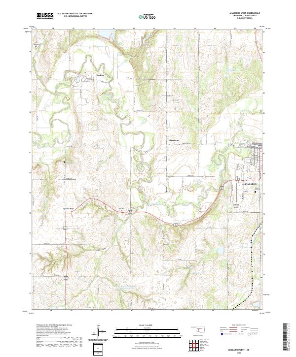 US Topo 7.5-minute map for Anadarko West OK