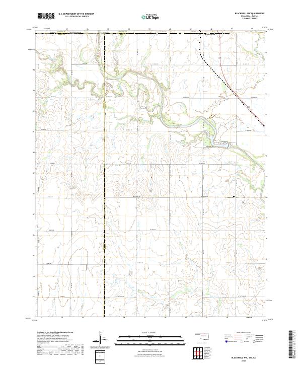 US Topo 7.5-minute map for Blackwell NW OKKS