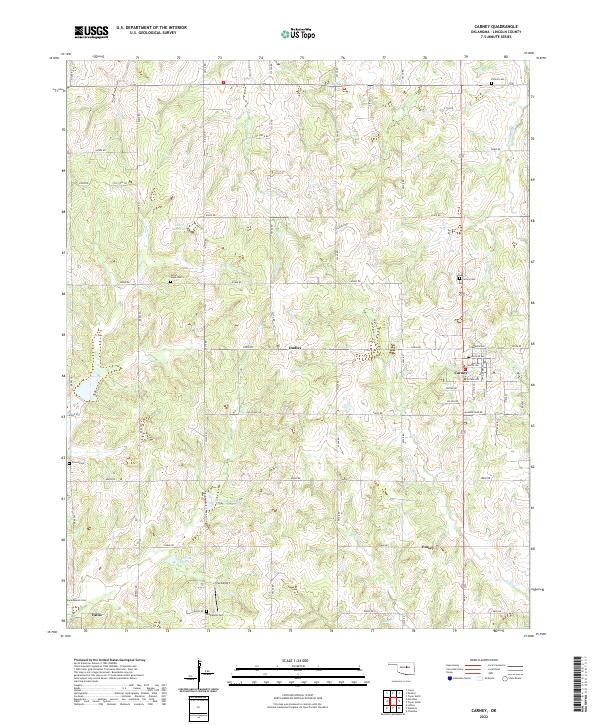 US Topo 7.5-minute map for Carney OK