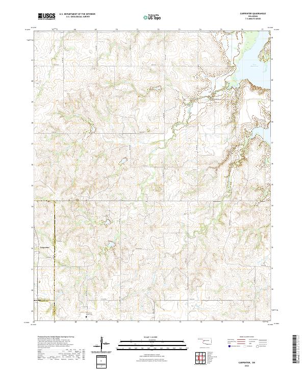 US Topo 7.5-minute map for Carpenter OK