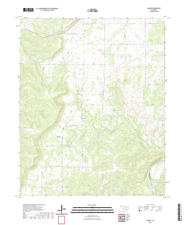 US Topo 7.5-minute map for Carson OK