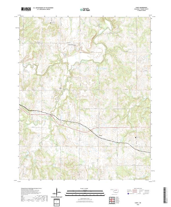 US Topo 7.5-minute map for Casey OK