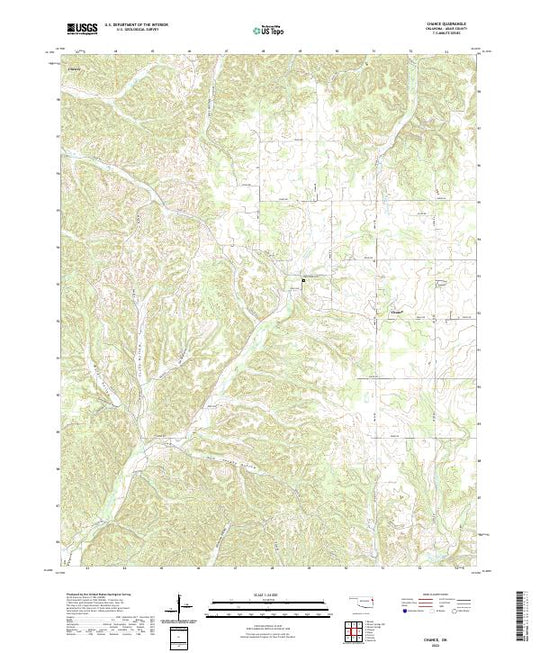 US Topo 7.5-minute map for Chance OK – American Map Store