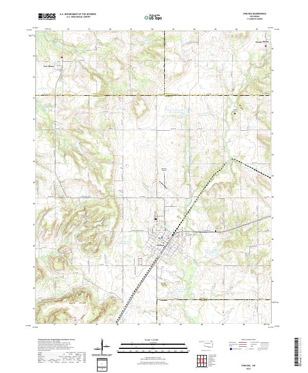 US Topo 7.5-minute map for Chelsea OK