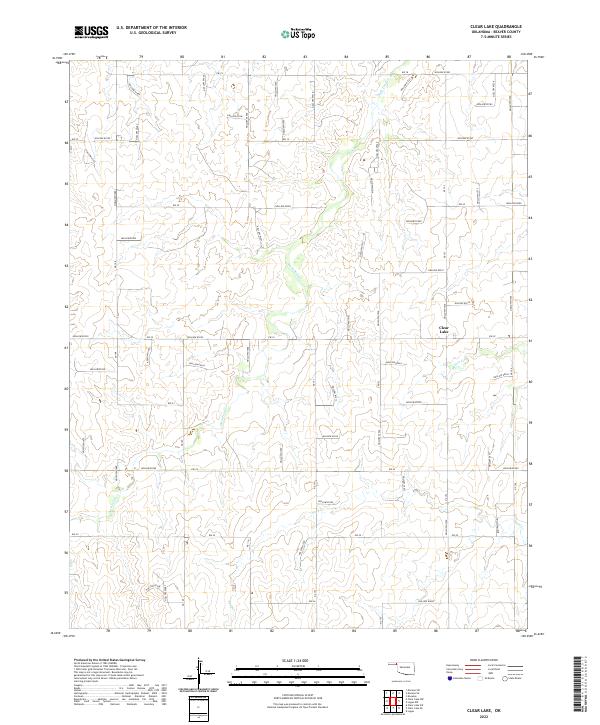 US Topo 7.5-minute map for Clear Lake OK