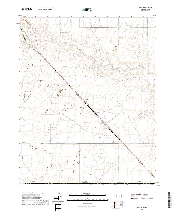 US Topo 7.5-minute map for Conrad OKTX