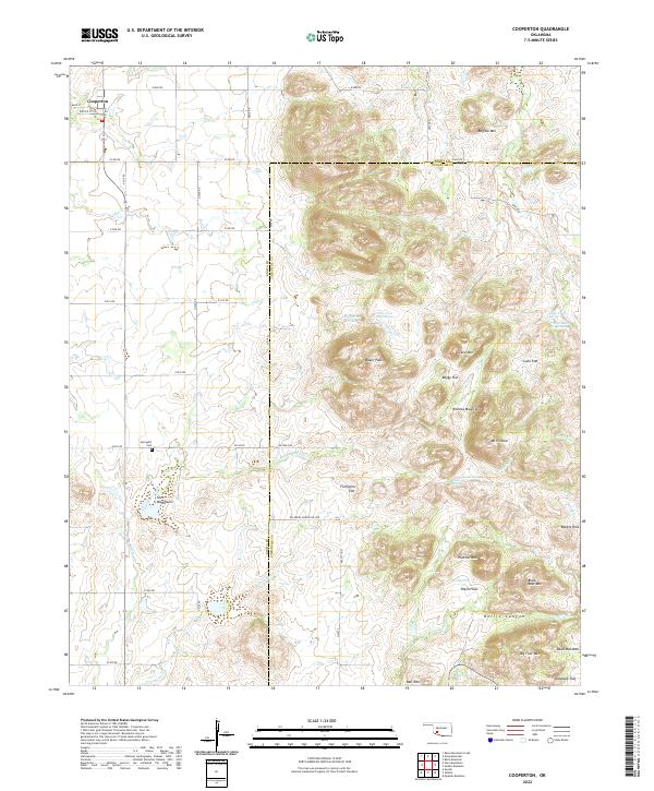 US Topo 7.5-minute map for Cooperton OK