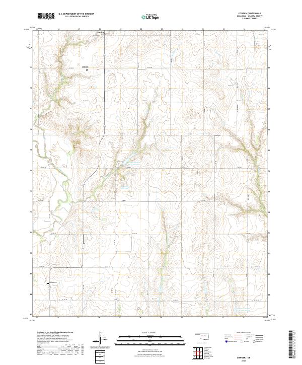 US Topo 7.5-minute map for Cowden OK