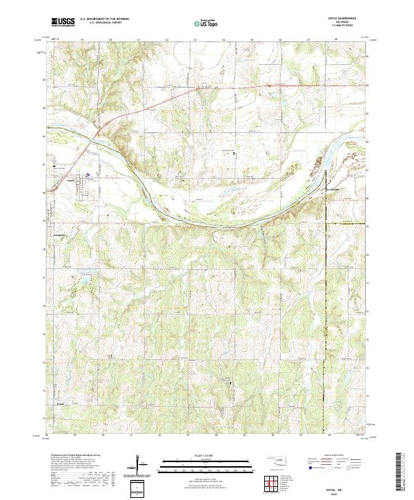 US Topo 7.5-minute map for Coyle OK