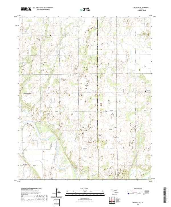 US Topo 7.5-minute map for Crescent NW OK