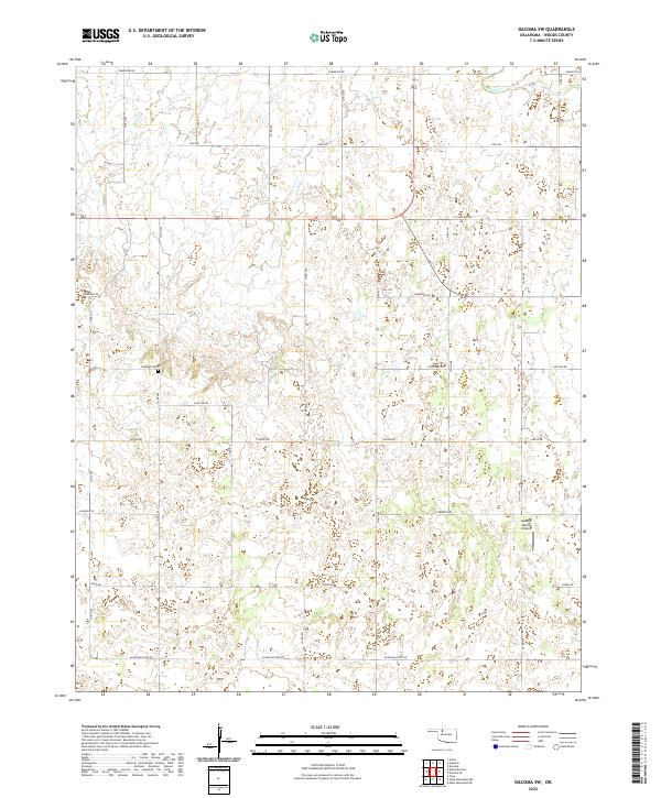 US Topo 7.5-minute map for Dacoma SW OK