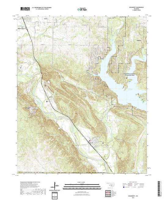US Topo 7.5-minute map for Dougherty OK – American Map Store