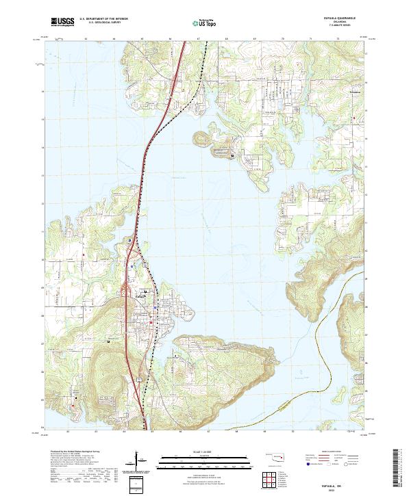 US Topo 7.5-minute map for Eufaula OK