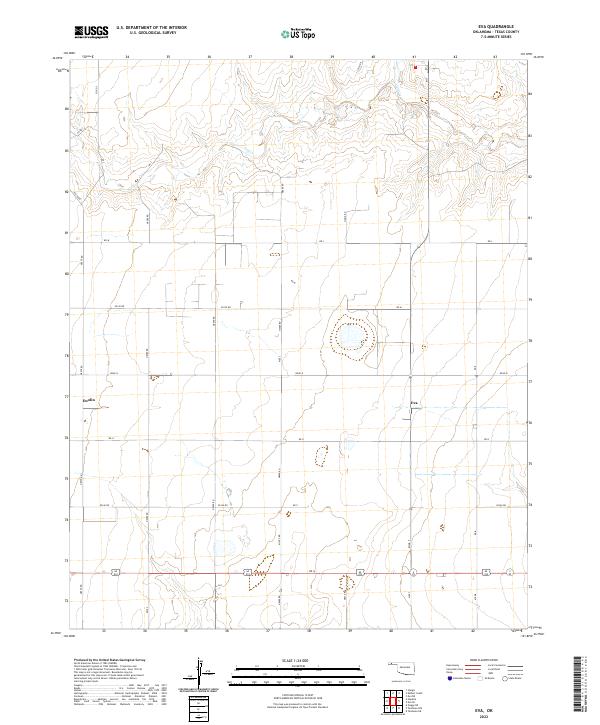 US Topo 7.5-minute map for Eva OK