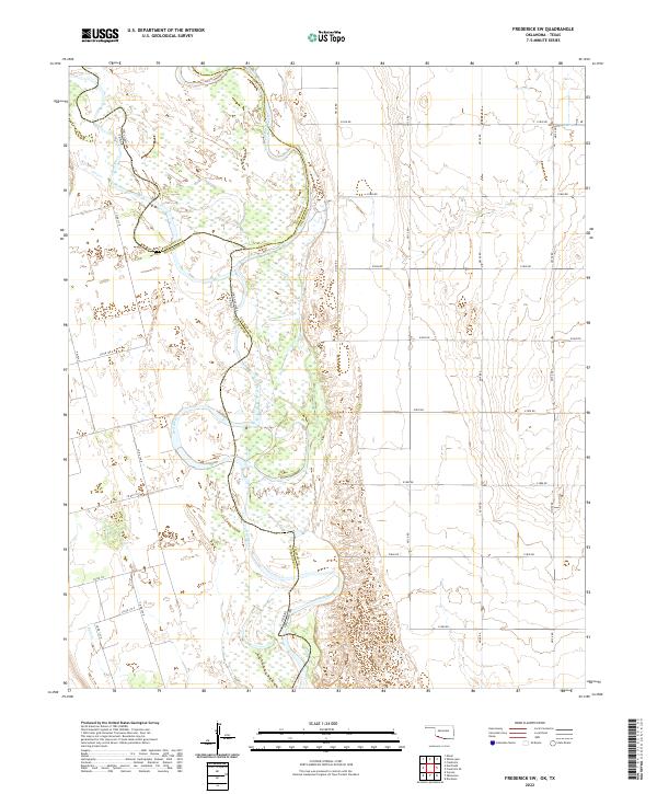 US Topo 7.5-minute map for Frederick SW OKTX