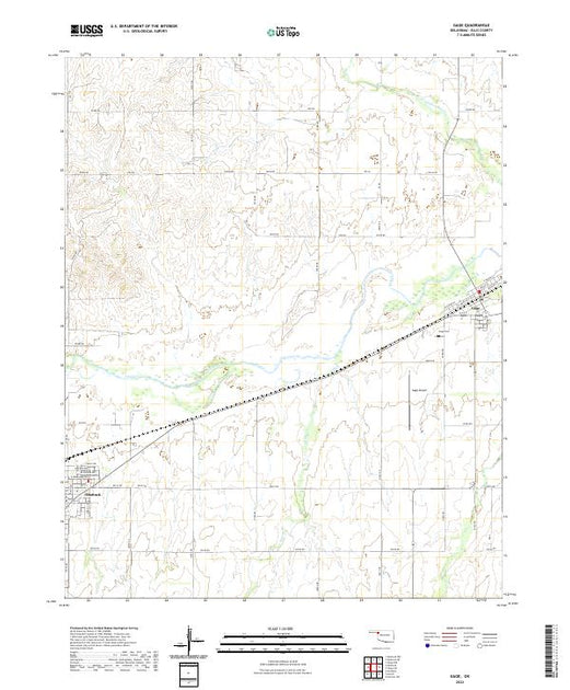 US Topo 7.5-minute map for Gage OK – American Map Store