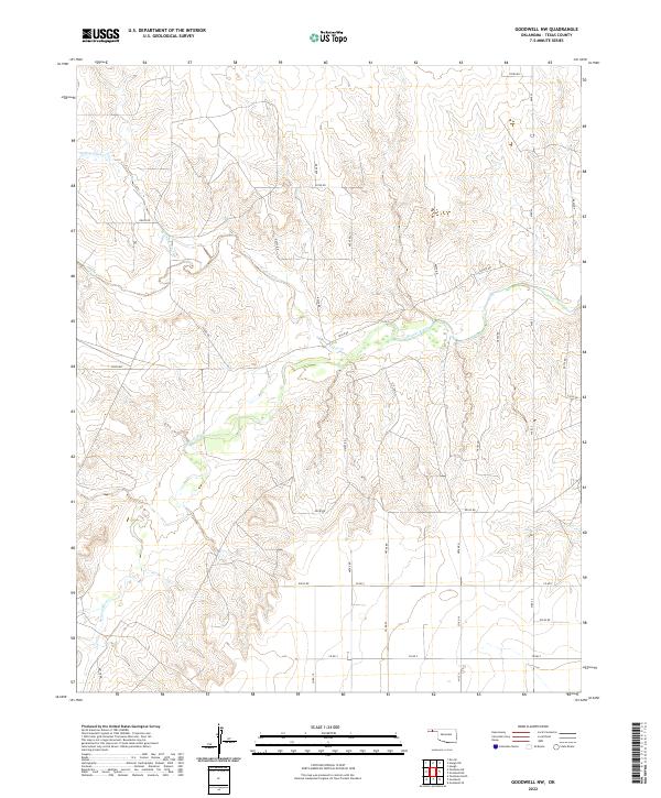 US Topo 7.5-minute map for Goodwell NW OK