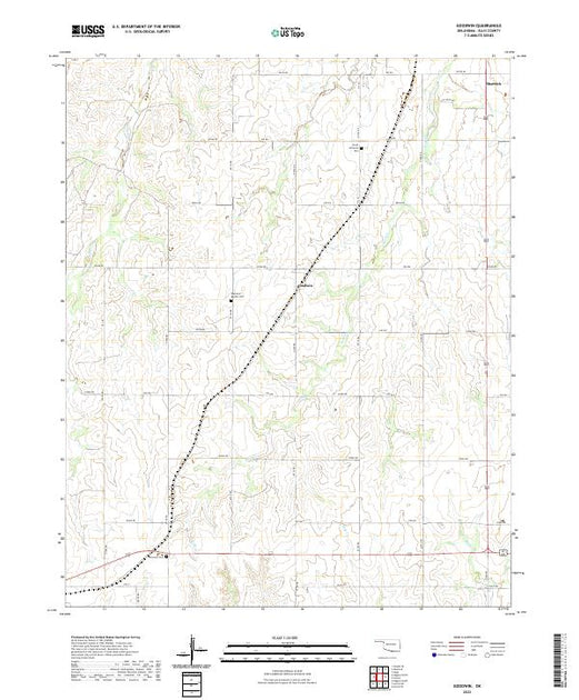 Goodwin Projection Map US Topo 7.5-minute map for Goodwin OK – American Map Store