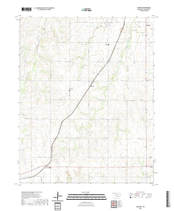 Goodwin Grove Map US Topo 7.5-minute map for Goodwin OK – American Map Store