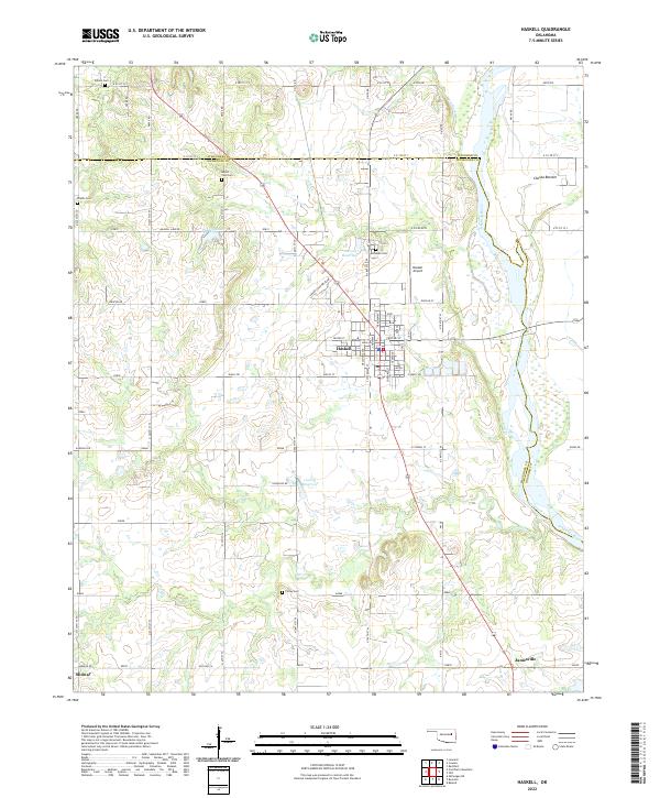 US Topo 7.5-minute map for Haskell OK