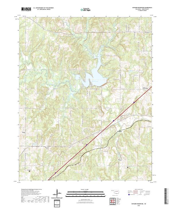 US Topo 7.5-minute map for Heyburn Reservoir OK