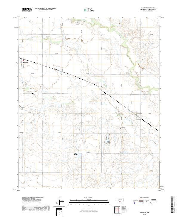 US Topo 7.5-minute map for Hollister OK