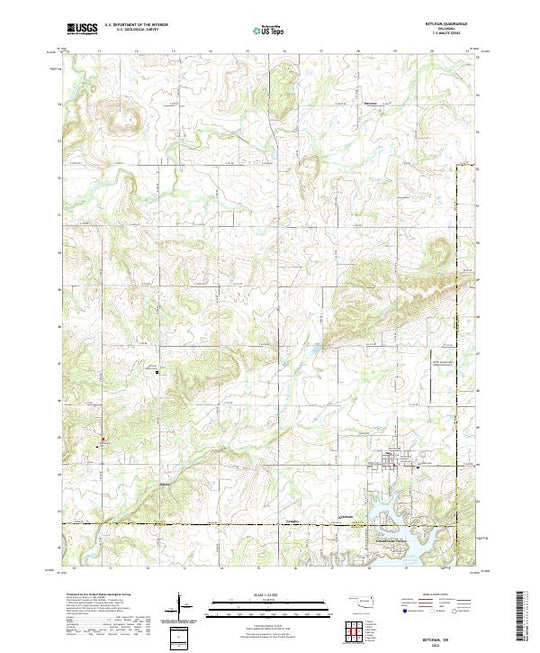 US Topo 7.5-minute map for Ketchum OK – American Map Store
