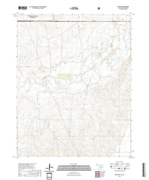 US Topo 7.5-minute map for Keyes NE OKCO – American Map Store