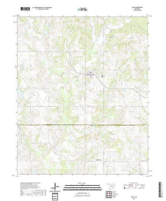 US Topo 7.5-minute map for Loco OK – American Map Store