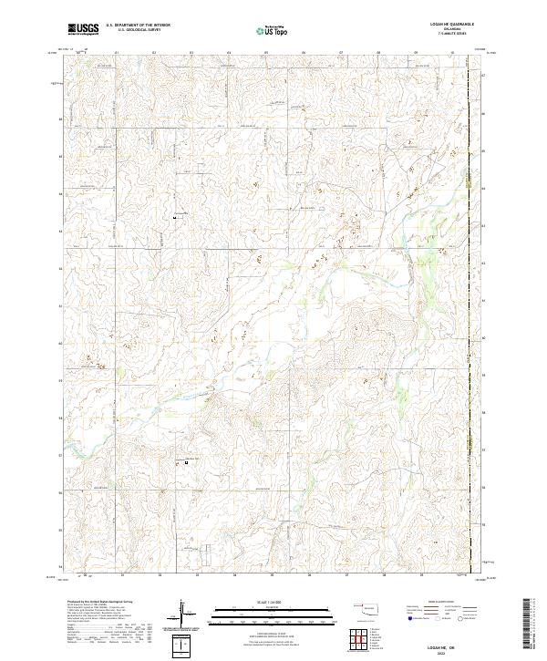 US Topo 7.5-minute map for Logan NE OK