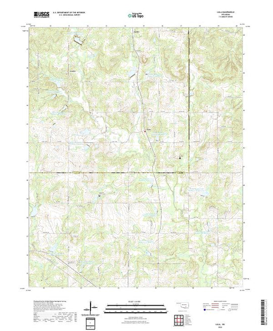 US Topo 7.5-minute map for Lula OK – American Map Store