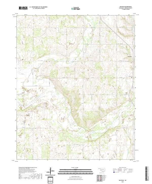 US Topo 7.5-minute map for Mayfield OK