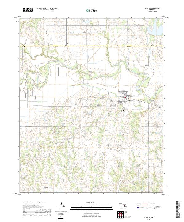 US Topo 7.5-minute map for Maysville OK