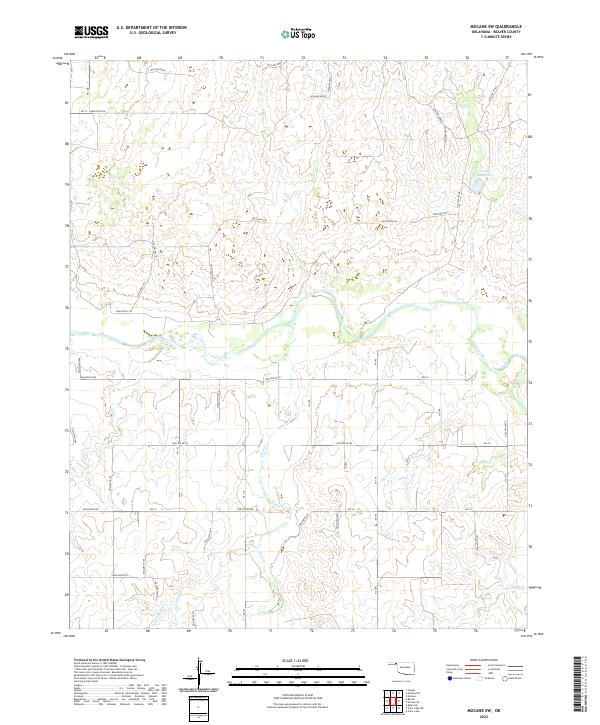 US Topo 7.5-minute map for Mocane SW OK