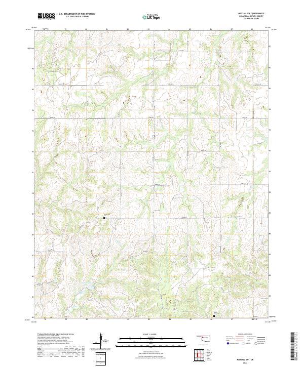 US Topo 7.5-minute map for Mutual SW OK
