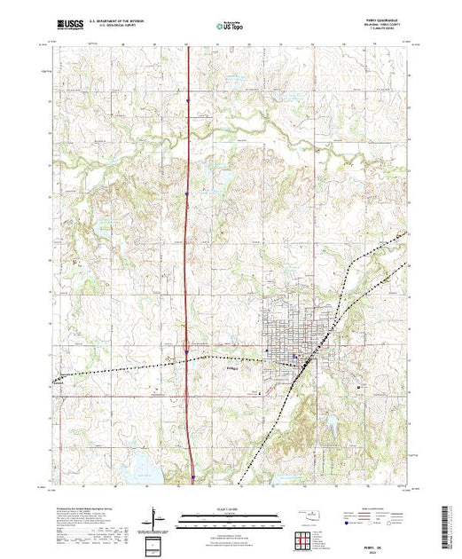 US Topo 7.5-minute map for Perry OK – American Map Store