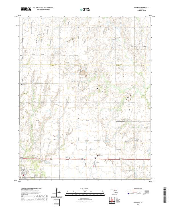 US Topo 7.5-minute map for Ringwood OK