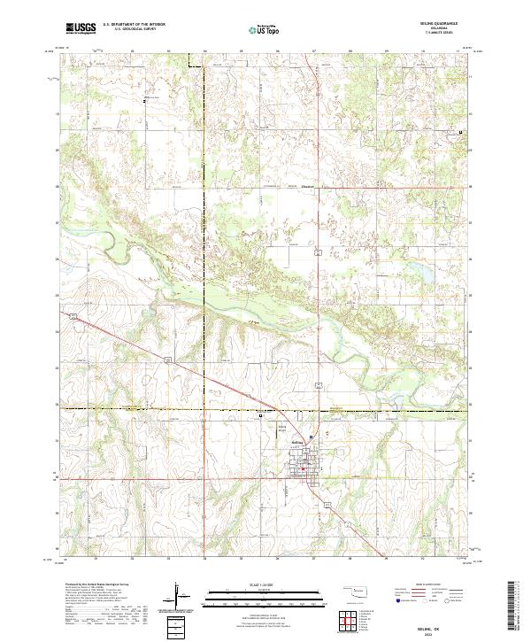 US Topo 7.5-minute map for Seiling OK