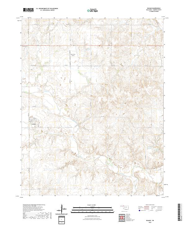 US Topo 7.5-minute map for Selman OK