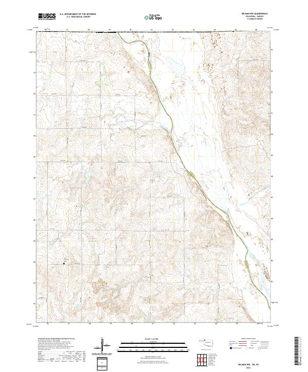 US Topo 7.5-minute map for Selman NW OKKS
