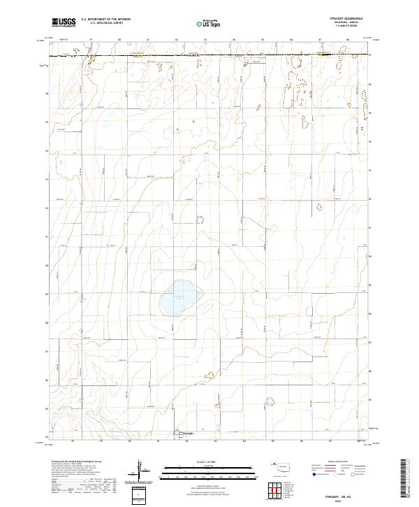 Okks US Topo 7.5-minute map for Straight OKKS – American Map Store