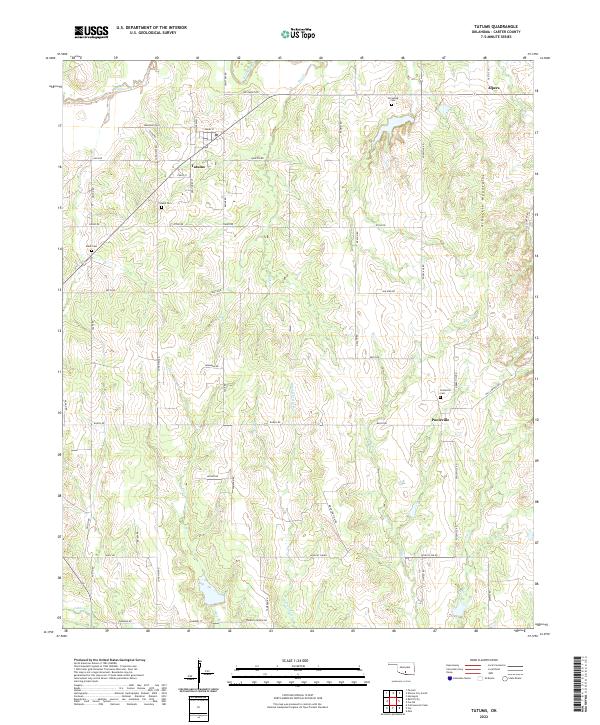 US Topo 7.5-minute map for Tatums OK