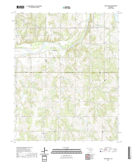 US Topo 7.5-minute map for Tryon North OK – American Map Store