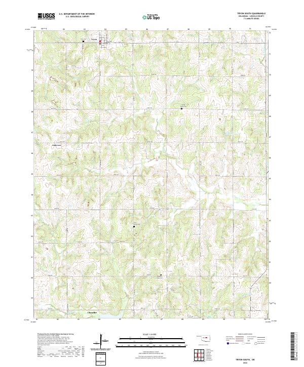 US Topo 7.5-minute map for Tryon South OK