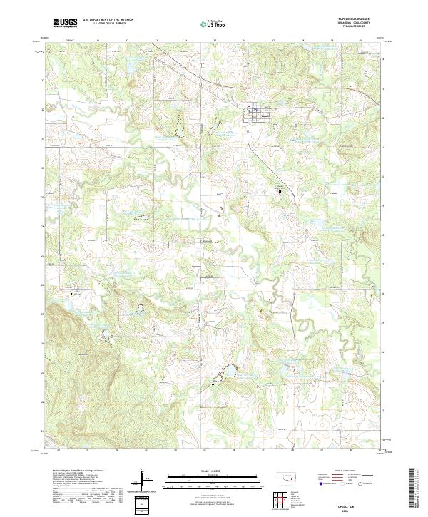 US Topo 7.5-minute map for Tupelo OK