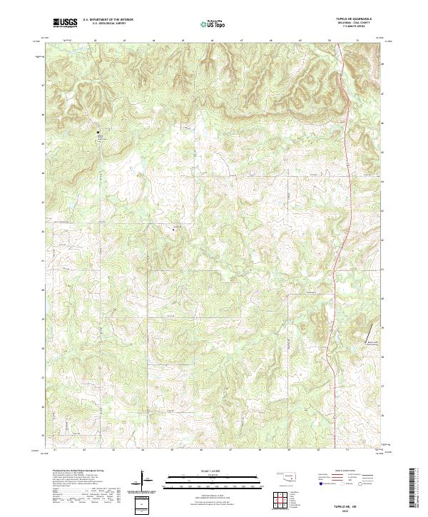 US Topo 7.5-minute map for Tupelo NE OK