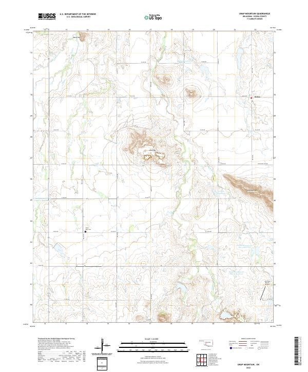 US Topo 7.5-minute map for Unap Mountain OK