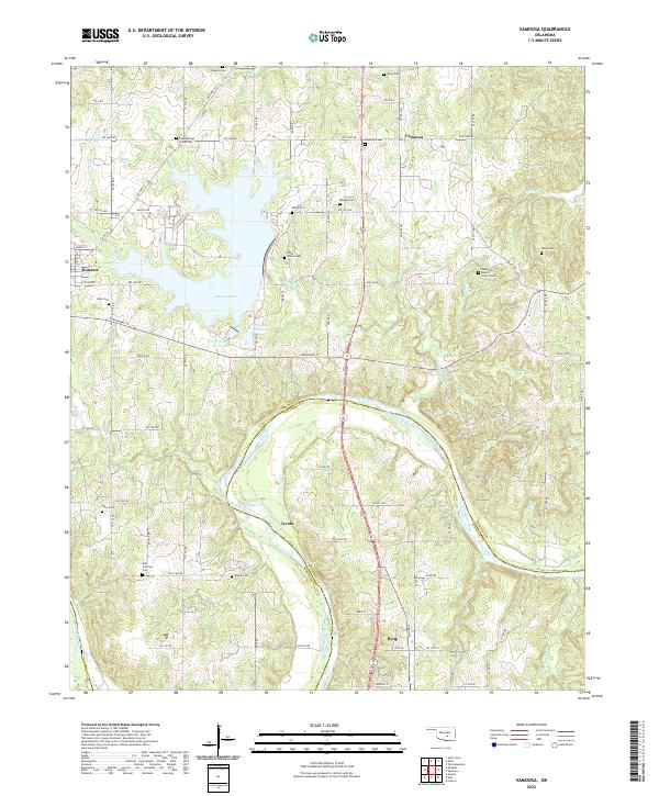 US Topo 7.5-minute map for Vamoosa OK