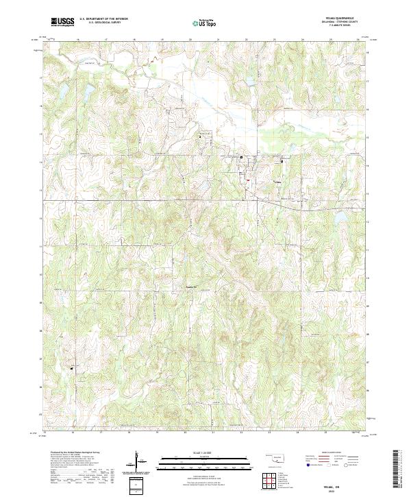 US Topo 7.5-minute map for Velma OK